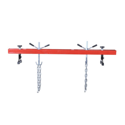 1100 Lbs 1.5m Engine Support Bar Transverse Hoist for Motor Transmission with 2 Points Lift Holder and Dual Hooks