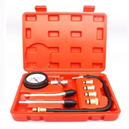 8pcs Petrol Engine Cylinder Compression Tester Kit Automotive Tool Gauge